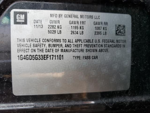 2014 BUICK LACROSSE P 1G4GD5G33EF171101