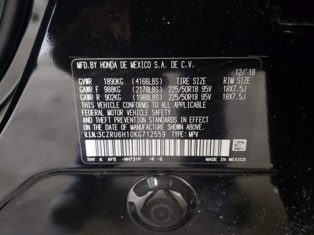 2019 HONDA HR-V SPORT 3CZRU6H10KG712559