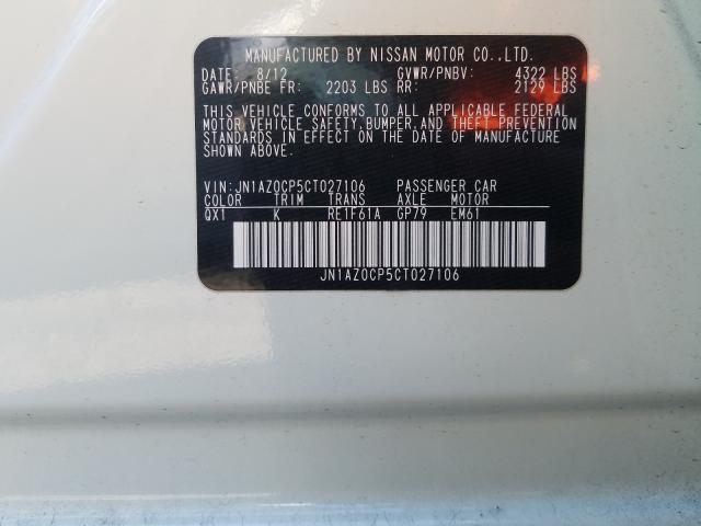 2012 NISSAN LEAF SV JN1AZ0CP5CT027106