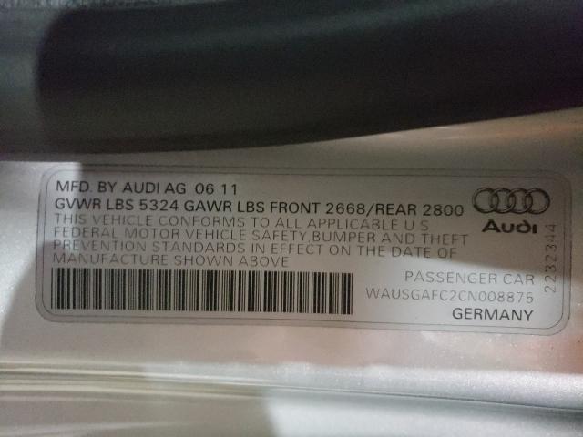 2012 AUDI A7 PRESTIG WAUSGAFC2CN008875