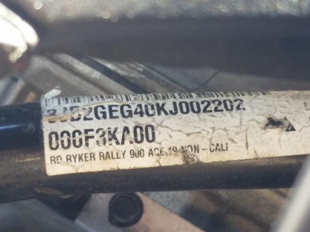 2019 CAN-AM RYKER RALL 3JB2GEG40KJ002202