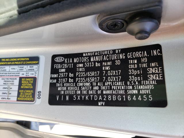 2011 KIA SORENTO BA 5XYKTDA28BG164455