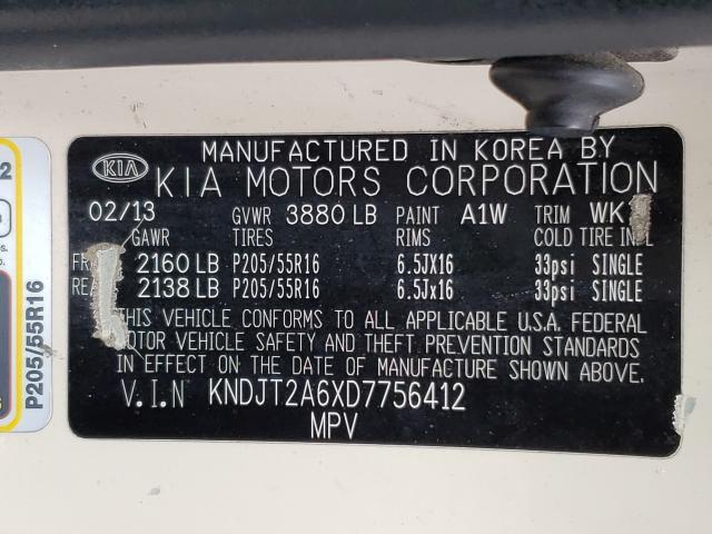 2013 KIA SOUL + KNDJT2A6XD7756412