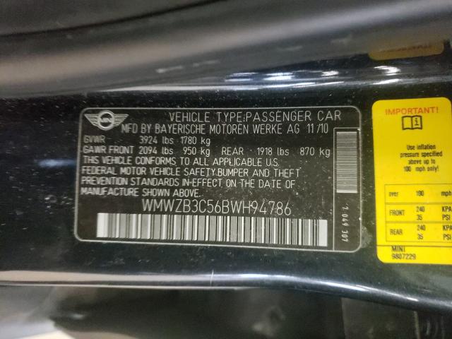2011 MINI COOPER COU WMWZB3C56BWH94786