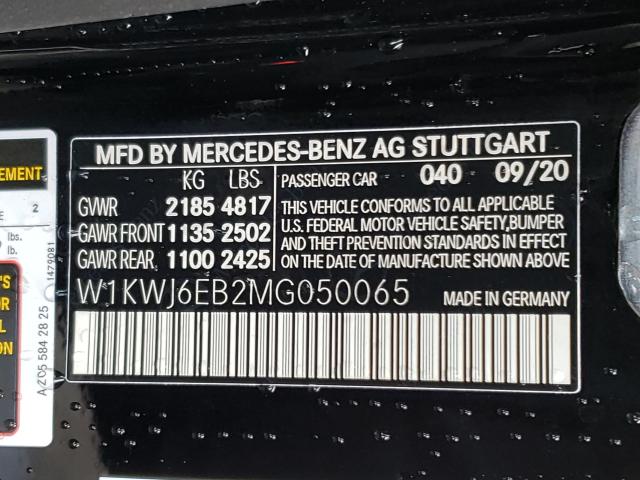 2021 MERCEDES-BENZ C 43 AMG W1KWJ6EB2MG050065