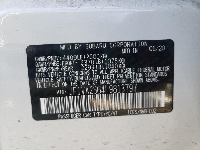 2020 SUBARU WRX STI JF1VA2S64L9813797