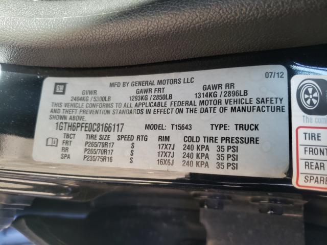 2012 GMC CANYON SLE 1GTH6PFE0C8166117