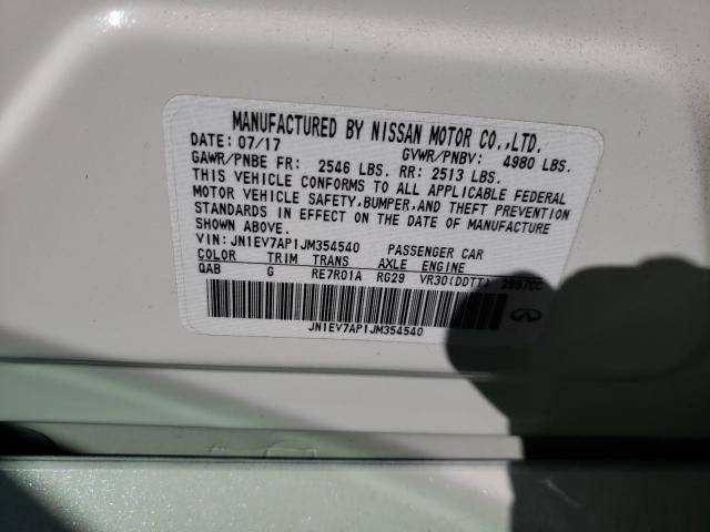 2018 INFINITI Q50 LUXE JN1EV7AP1JM354540