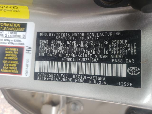 2018 TOYOTA AVALON XLE 4T1BK1EB8JU271607