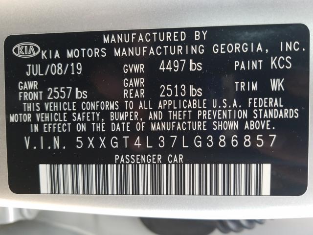 2020 KIA OPTIMA LX 5XXGT4L37LG386857