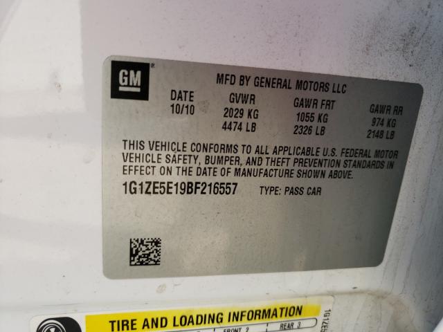 2011 CHEVROLET MALIBU LTZ 1G1ZE5E19BF216557