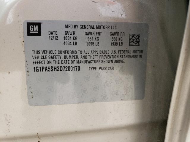 2013 CHEVROLET CRUZE LS 1G1PA5SH2D7200170