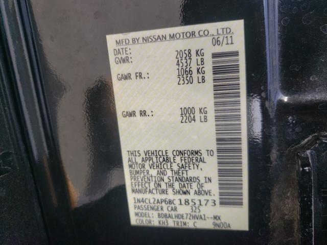 2011 NISSAN ALTIMA HYB 1N4CL2AP6BC185173