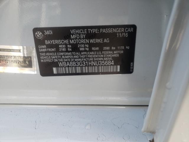 2017 BMW 340 I WBA8B3G31HNU35684