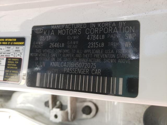 2017 KIA CADENZA PR KNALC4J16H5072075