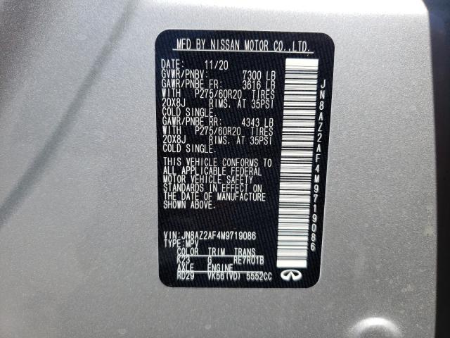 2021 INFINITI QX80 LUXE JN8AZ2AF4M9719086