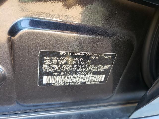 2019 SUBARU WRX STI LI JF1VA2V62K9804980