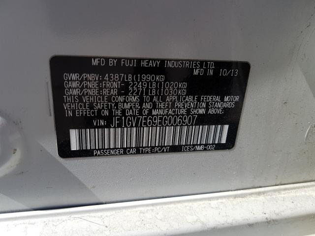 2014 SUBARU IMPREZA SE JF1GV7E69EG006907