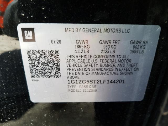 2020 CHEVROLET MALIBU RS 1G1ZG5ST2LF144201