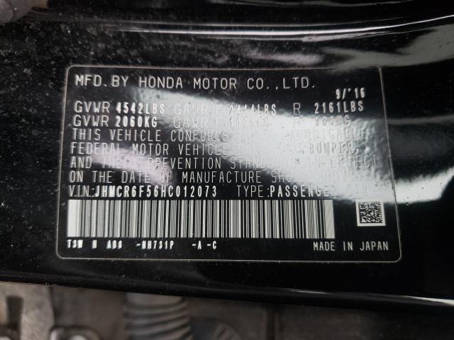 2017 HONDA ACCORD HYB JHMCR6F56HC012073
