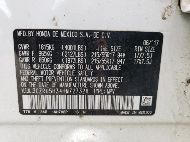 2017 HONDA HR-V 3CZRU5H34HM727328