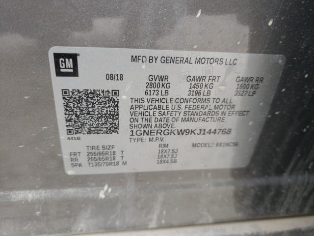 2019 CHEVROLET TRAVERSE L 1GNERGKW9KJ144768