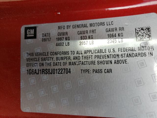 2018 CADILLAC ATS PREMIU 1G6AJ1RS8J0122704