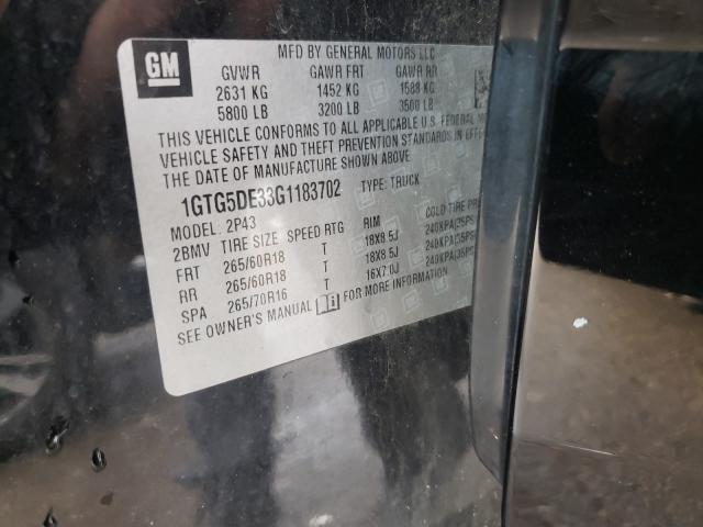 2016 GMC CANYON SLT 1GTG5DE33G1183702