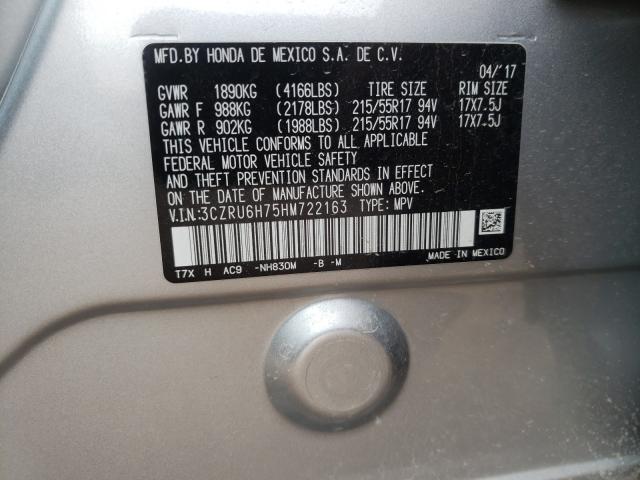 2017 HONDA HR-V EXL 3CZRU6H75HM722163