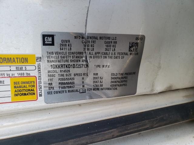 2013 GMC ACADIA DEN 1GKKRTKD1DJ257138