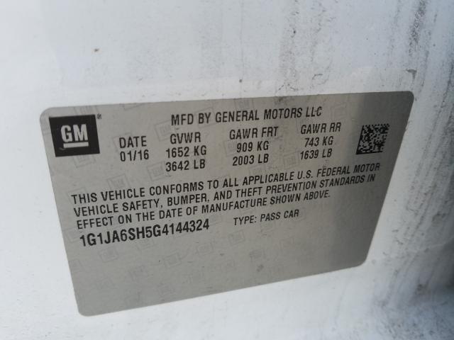 2016 CHEVROLET SONIC LS 1G1JA6SH5G4144324