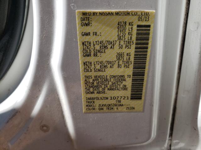 2013 NISSAN NV 2500 1N6BF0LX2DN107721