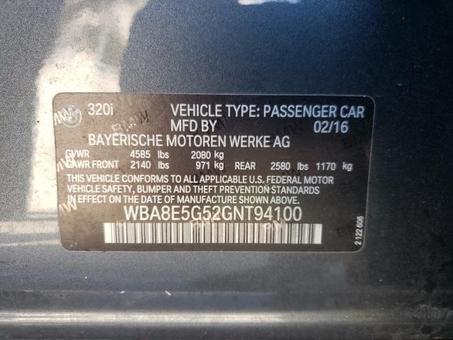 2016 BMW 320 XI WBA8E5G52GNT94100