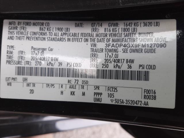 2015 FORD FIESTA ST 3FADP4GX9FM127090