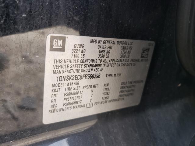 2015 CHEVROLET TAHOE POLI 1GNSK2EC6FR568296