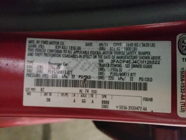 2012 FORD FIESTA 3FADP4EJ4CM126522