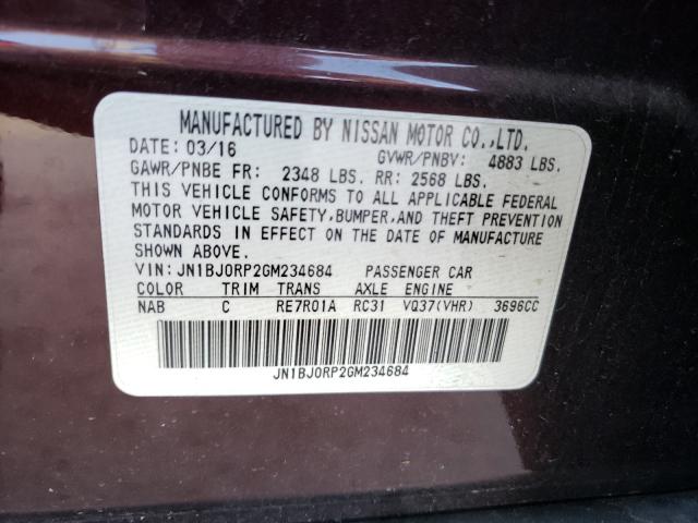 2016 INFINITI QX50 JN1BJ0RP2GM234684