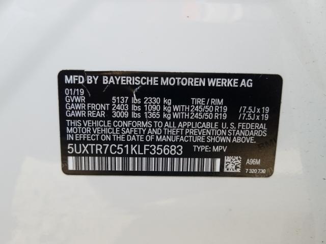 2019 BMW X3 SDRIVE3 5UXTR7C51KLF35683