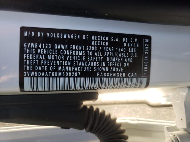 2019 VOLKSWAGEN BEETLE S 3VW5DAAT6KM509287