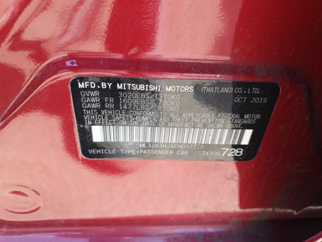 2015 MITSUBISHI MIRAGE DE ML32A3HJXFH057775