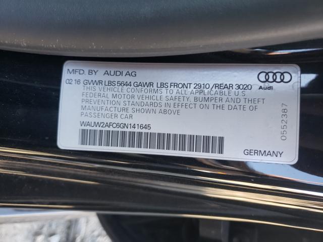2016 AUDI S7 PRESTIG WAUW2AFC6GN141645