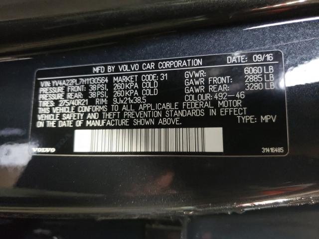 2017 VOLVO XC90 T6 YV4A22PL7H1130564