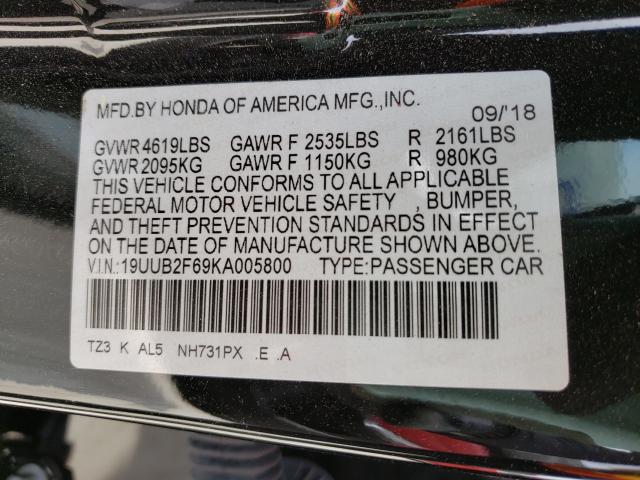 2019 ACURA TLX TECHNO 19UUB2F69KA005800