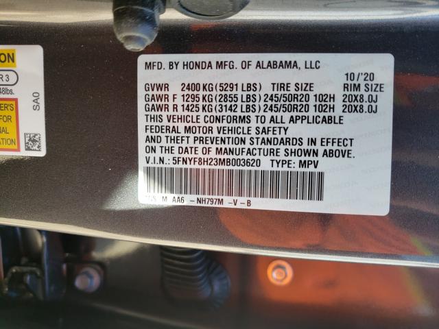 2021 HONDA PASSPORT S 5FNYF8H23MB003620