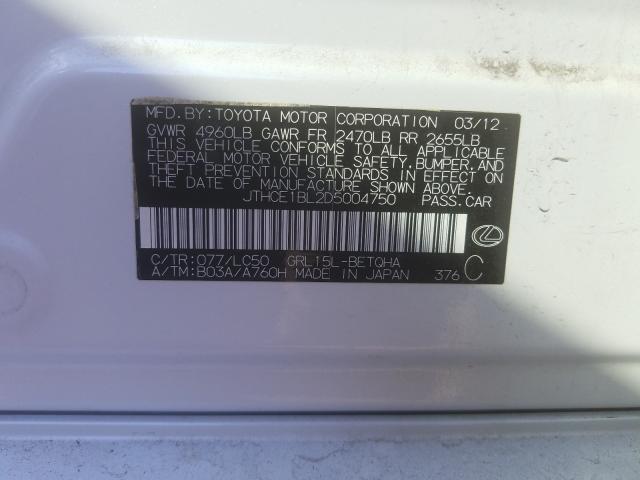 2013 LEXUS GS 350 JTHCE1BL2D5004750
