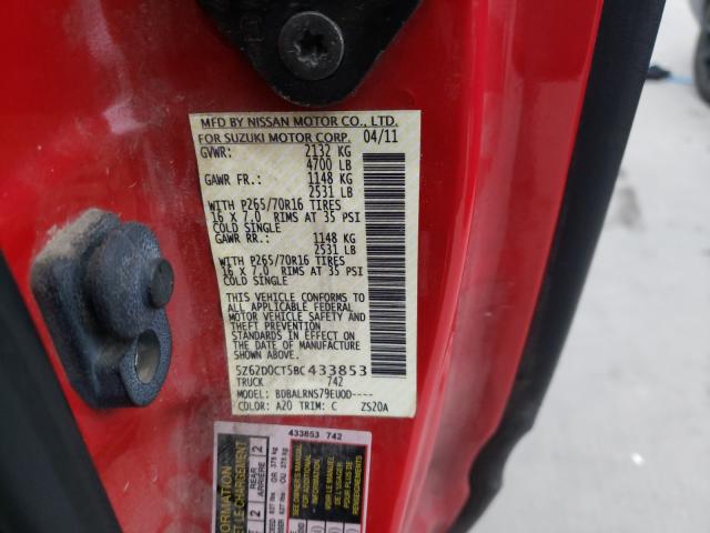 2011 SUZUKI EQUATOR BA 5Z62D0CT5BC433853