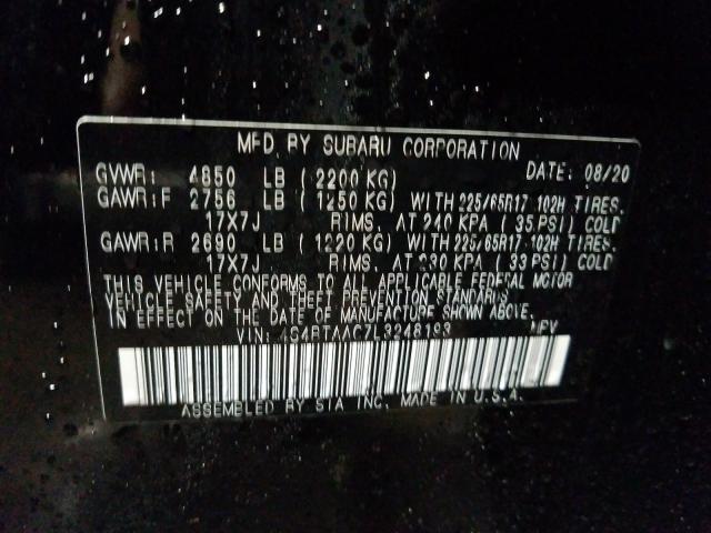 2020 SUBARU OUTBACK 4S4BTAAC7L3248193