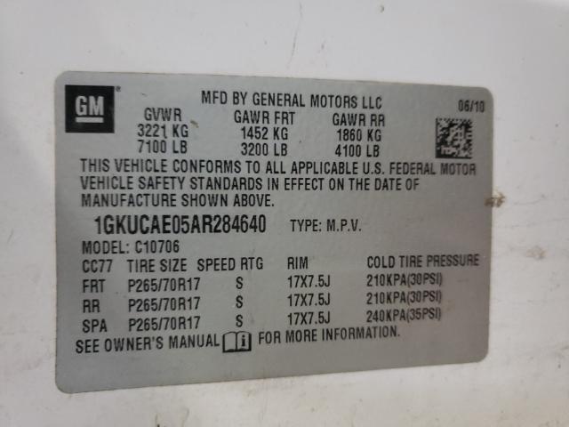 2010 GMC YUKON SLE 1GKUCAE05AR284640