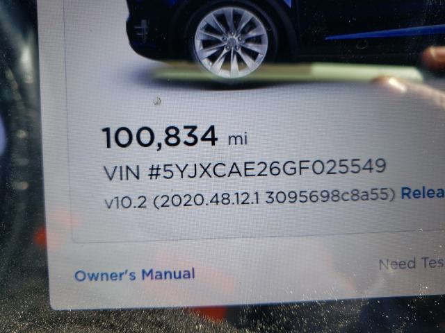 2016 TESLA MODEL X 5YJXCAE26GF025549