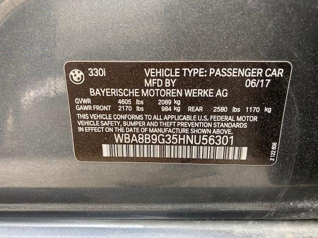 2017 BMW 330 I WBA8B9G35HNU56301